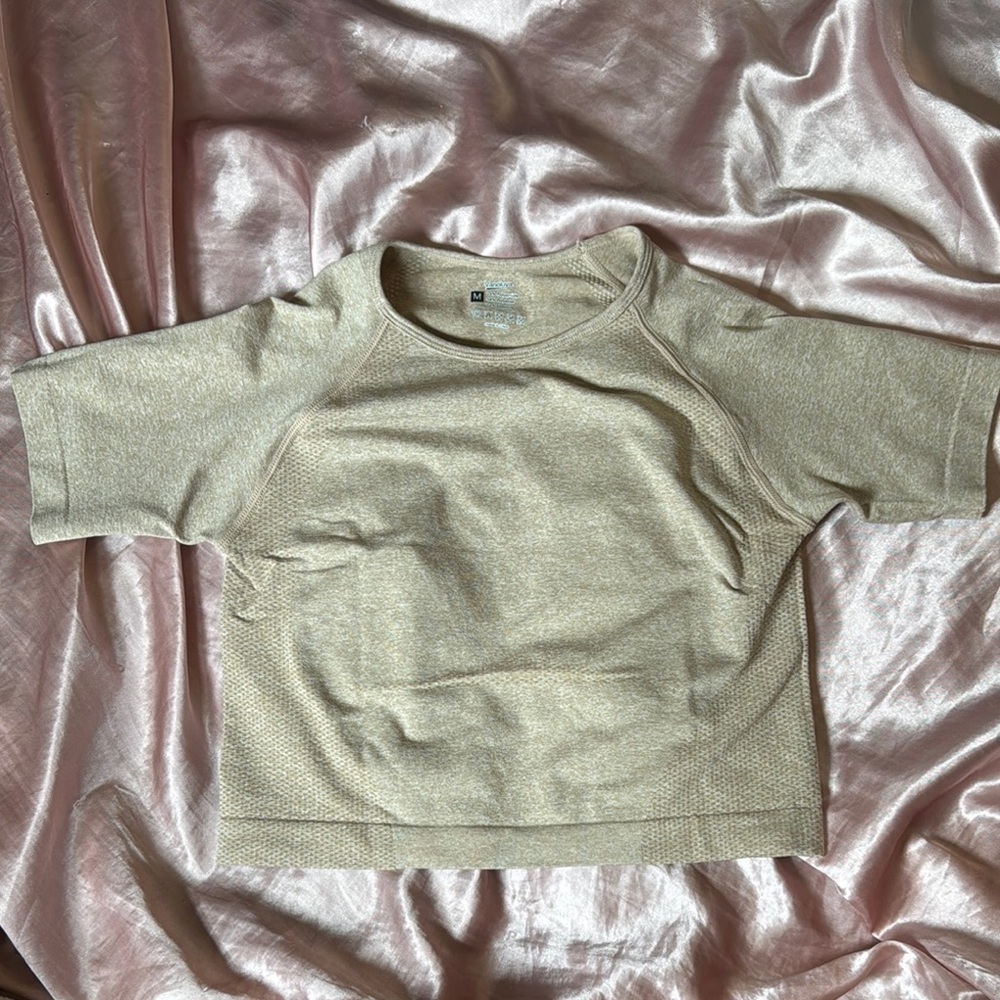 Cream Athletic Crop Top Size Medium